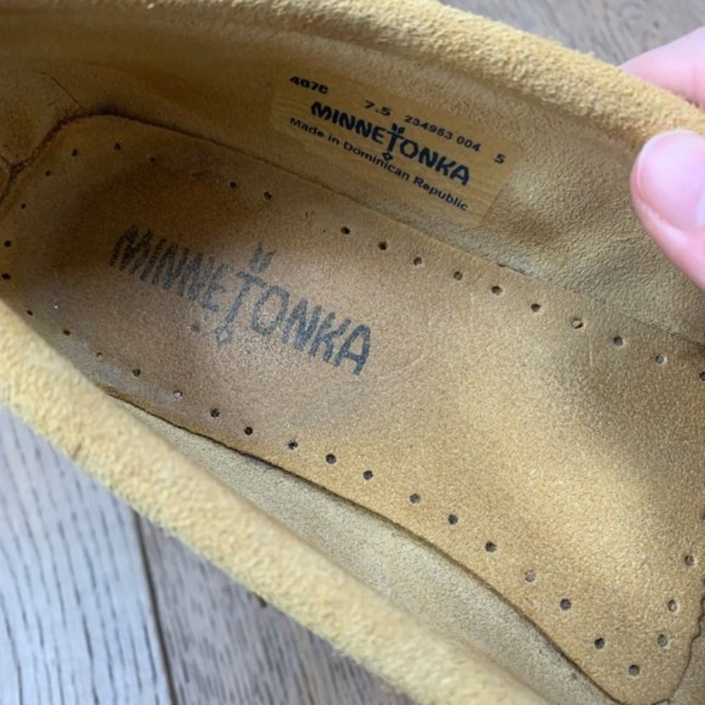 Minnetonka Yellow Moccasins - Picture 3 of 5